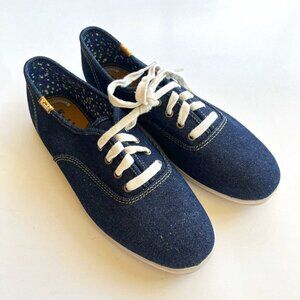 NEW KEDS‎ Women's Size 8 Blue Canvas Lace Up Sneakers Shoes WF37652M Athletic